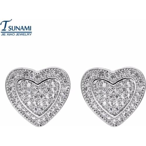 High quality luxury heart-shaped AAA cubic zircon earrings Suitable for all kinds of occasions womens jewelry zircon earrings