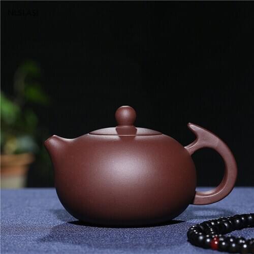 Yixing Purple Clay tea pot Classic filter Xishi Teapot Authentic Teaware beauty kettle Raw ore Handmade Customized Tea set 270ml