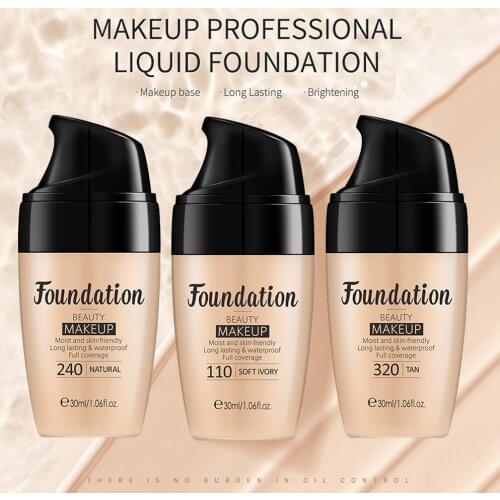 Liquid Foundation Natural Coverage Foundation Brighten and Even Skin Tone Makeup Foundation for Women