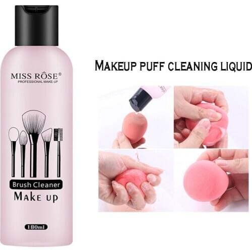 1PCS Professional Cleaning Makeup Brush Liquid Cleaner Beauty Tool Cosmetics Puff Sponge Quickly Remover Solution 180ml