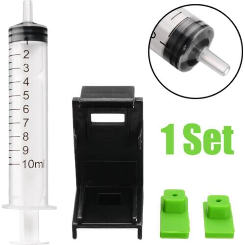 3 in1 Ink Refill Cartridge Clamp Absorption Clip Pumping Rubber Pads Syringe Tool Kit Ink Cartridge For HP 60/61 802