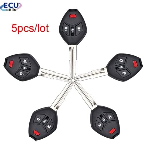 5pcs/lot ，3 buttons Remote Car Key Shell Fob For Mitsubishi Lancer Outlander Endeavor Galant MIT11R Blade