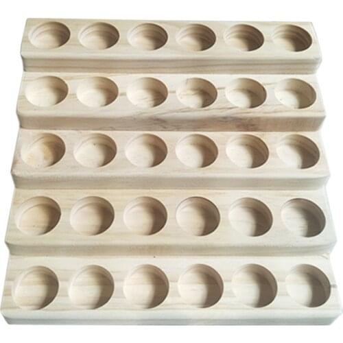 5 Layers 30 Slots Wooden Essential Oil Carrying Shockproof Organizer Travel