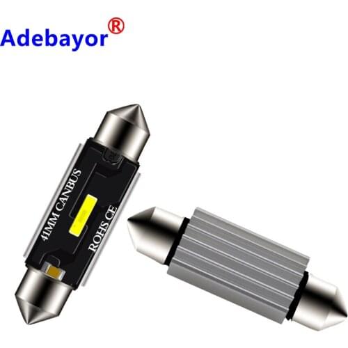 50PCS Festoon 6000K White C5W 31 36 39 41mm CSP-1860 LED Canbus Car Bulb Reading Dome License Plate Super Bright