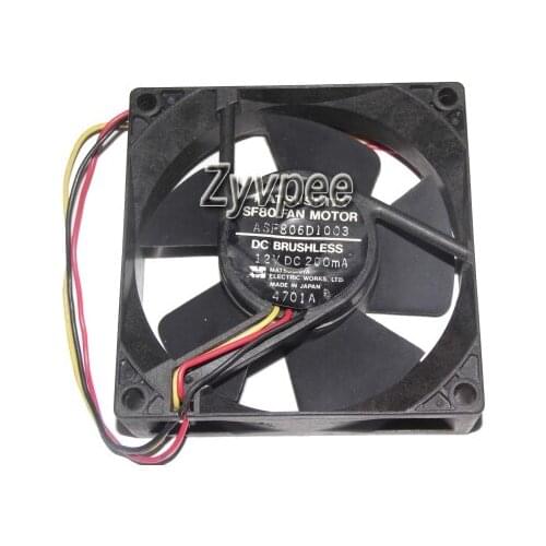 80MM ASF806D1003 12V 200mA SF80 3Wires Cooling Fan
