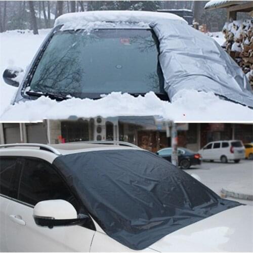 Car snow cover 210*120cm Automobile Magnetic Sunshade Cover Car Windshield Snow Sun Shade Waterproof Protector Cover Car Front W