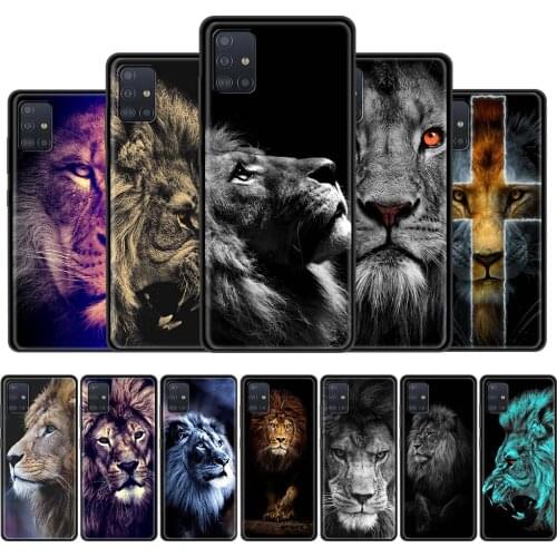Soft Phone Case For Samsung Galaxy A51 A71 A21s A31 A41 M31 A11 A12 M51 A32 5G M30s A91 A42 Cover Funda Anime Lion Alpha Male