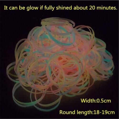 Luminous Deep Silicone Rubber Elastic Sports Wristband Never Give Up Printing Neutral Cuff Bracelet Candy Color to Send Friends