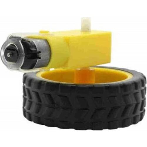 Intelligent Chassis Chassis Robot Tire + DC Gearmot Set Wheel Wheel Motor