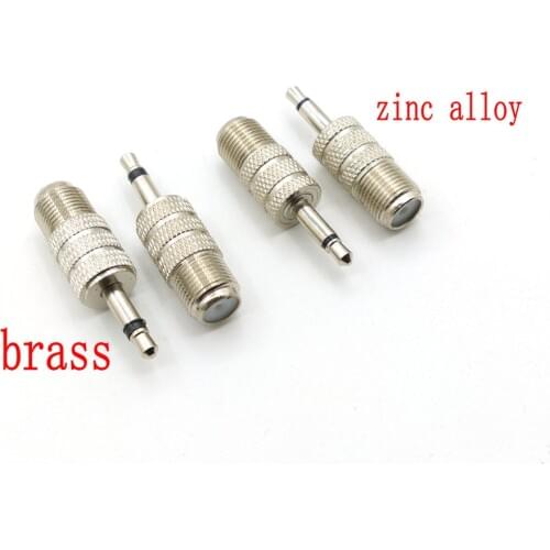 5PCS F Type Female to 3.5mm Male Mono RF Coaxial Coax Adapter