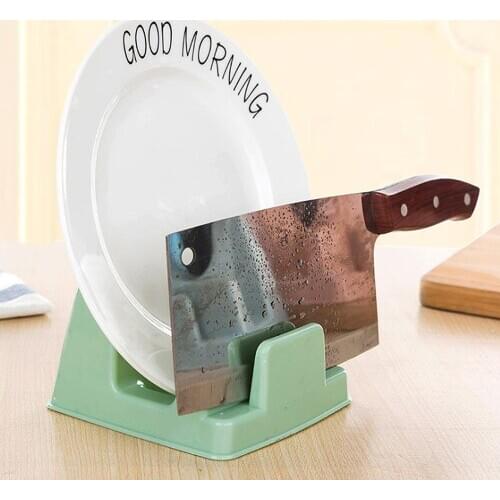 Multi-function Kitchen Tool Lid Plastic Rack Pot Pan Cover Holder Spoon Storage Shelf Tableware Anti-Slip Stand Kitchen Tools