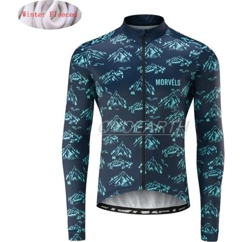 2019 Morvelo Winter Fleece Classic cycling jersey for men Road bike cycling wear Maillot Ciclismo SL MX DH long sleeve jersey