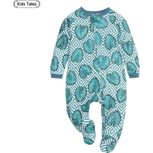 2021 New Infant Jumpsuit Baby Cartoon Baby Clothing Newborn Cotton Zipper Rompers Spring Autumn Costumes Wrap Foot Cute Outfits