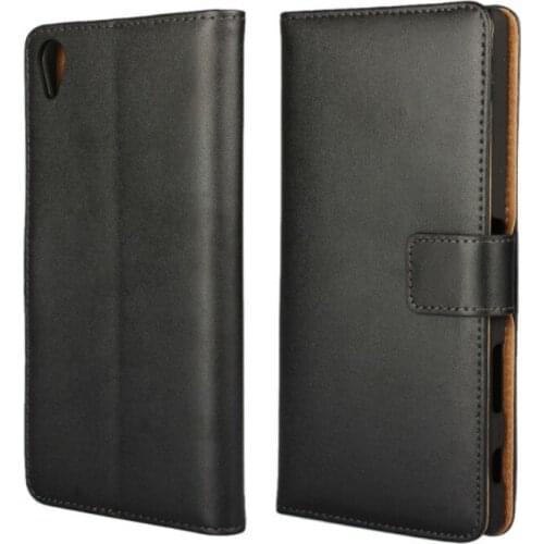 1PCS New Arrive Genuine Leather Wallet Pouch Cover Case for Sony Xperia Z5 Premium/Plus/E6853 ID Card Holder Drop Shipping