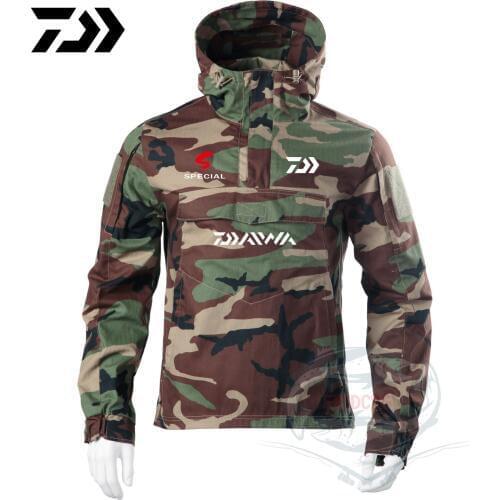Daiwa Fishing Clothes Waterproof Breathable Fly Fishing Clothes Wader Jacket Wading Clothing Apparel Daiwa Camouflage Jackets