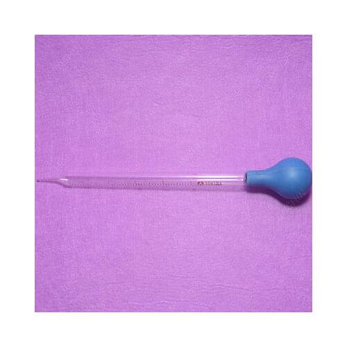 10.0ML,Glass Graduated Dropper,L=200MM OD=13.0MM,Precision 0.2ML,Scale Dropper