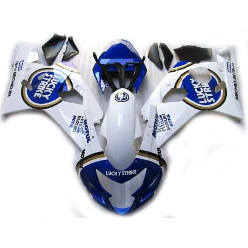 Aftermarket Fairings for SUZUKI GSXR 600 750 2004 2005, White Blue Black fairing kit GSXR600 GSXR750 04 05 PL221