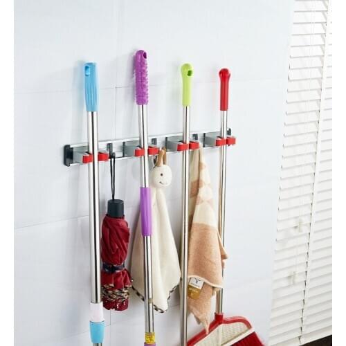 Vidric Mop holder Mop Organizer Holder Hanger Storage Rack Kitchen Tool holder home Storage Holders
