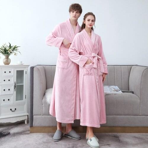 Vintage Oversize Flannel Warm Soft High-quality Bathrobe Pijama Mujer Female Nightwear Daily Casual Robe домашняя одежда женская