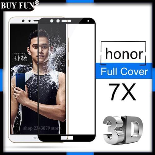 Protective glass honor7x tempered glas on for huawei honor 7x 7 x x7 screen protector huawey honer honnor full cover 9h film