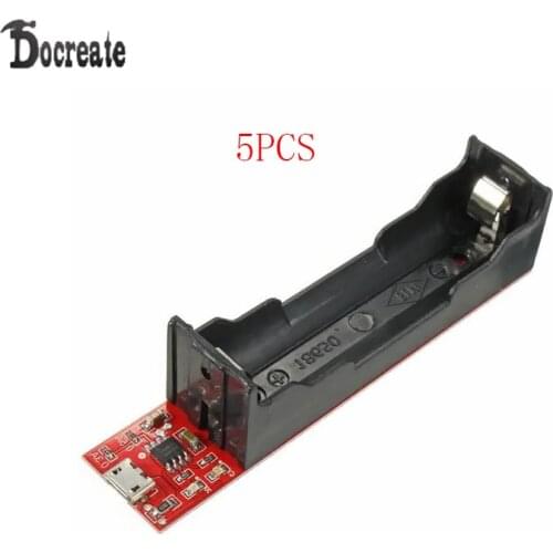 5pcs Single Slot DIY 18650 Battery Holder Power Bank 18650 Rechargeable Batteries Storage Box Housing Case Charging Case