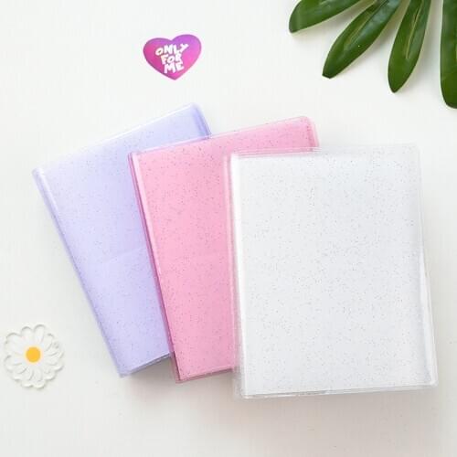 64 Capacity Cards Mini Holder Binders Albums with Bling Clear Cover for 6.5*9cm Board Games Card Multifunction Sleeve Holder