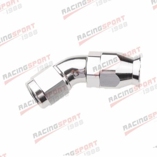 AN6 6AN AN -6 45 Degree REUSABLE SWIVEL T-EFLON HOSE END FITTING FULL FLOW