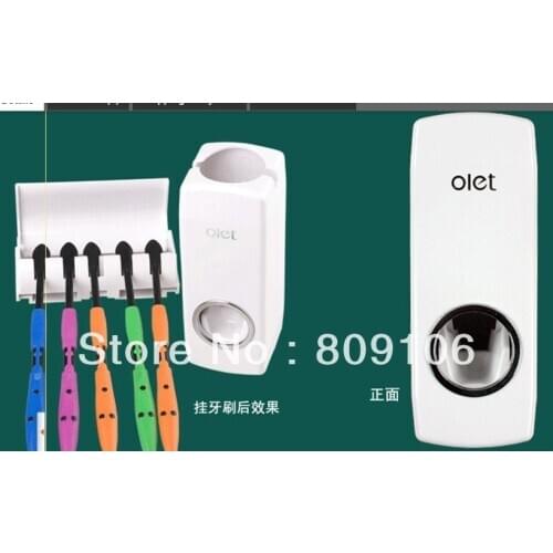 Authentic Olet Automatic Toothpaste Dispenser,Toothbrush Holder sets,toothbrush Family sets
