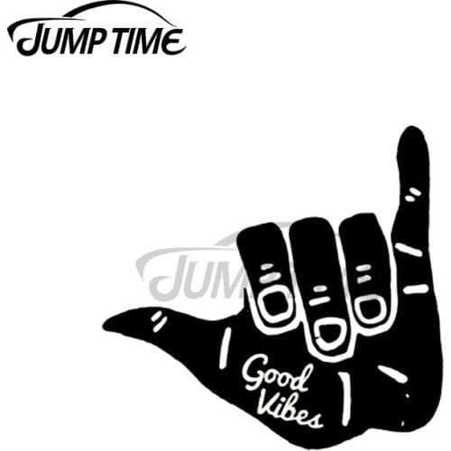 JumpTime 13 x 5.4cm For Good Vibes Auto Decal DIY Waterproof Personality Creative Waterproof Car Stickers for Vehicle