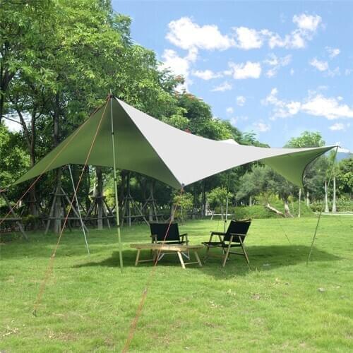 Large Space Outdoor Camping Shade Anti-ultraviolet Sunscreen Heat Insulation Camping Shelter Tent Canopy 450*440*200cm