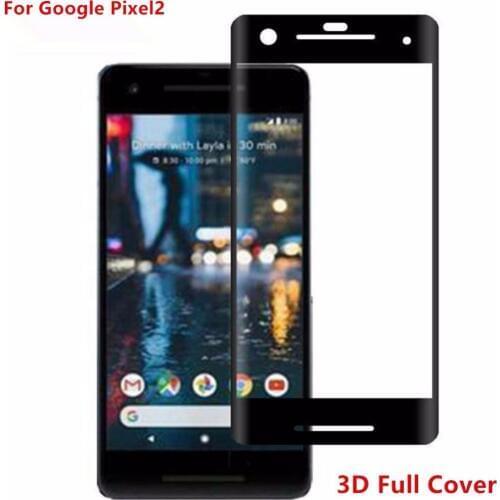 For Google Pixel 2 0.3mm 3D Curved Full Cover 9H Tempered Glass Screen Protector For pixel2 XL 3d Glass Full Coverage