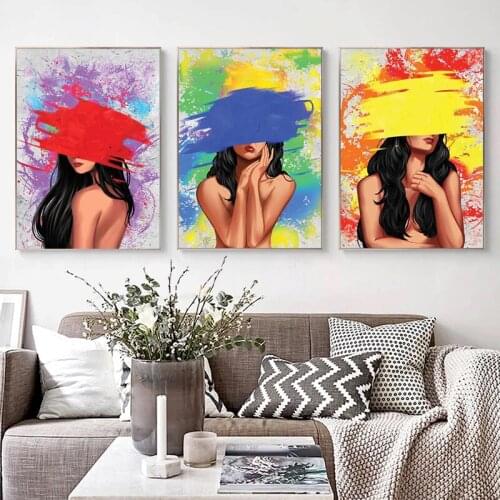 Graffiti Art Woman Nude Woman Canvas Paintings Abstract Posters and Prints Wall Art Pictures for Living Room Cuadros Home Decor