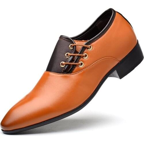 Plus Size Classic Business Men Dress Shoes Fashion Elegant Formal Wedding Shoes Men Slip on Office Oxford Shoes for Men 2021 New