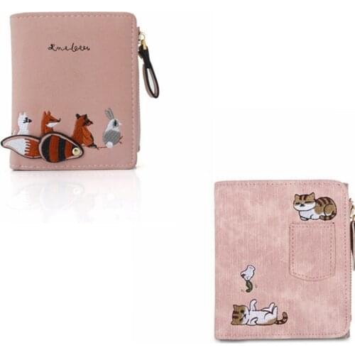 2021 Women Wallet Small Cute Wallet Women Short Leather Women Wallets Cards Holders Luxury Brand Wallets Coin Pocket Purse