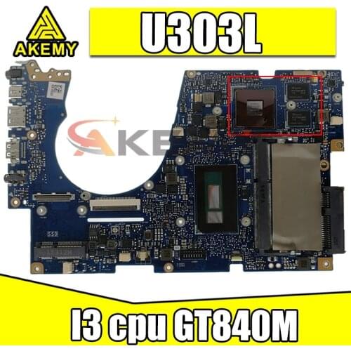 U303L for ASUS UX303 UX303L UX303LB UX303LN U3000 laptop motherboard mainboard 100% test OK I3 cpu GT840M