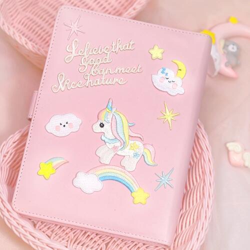 Cute Unicorn Rainbow Clound Patch Stick on Applique Cartoon Patch for Clothes Fabric Sticker DIY Bags Jeans Books Accessories
