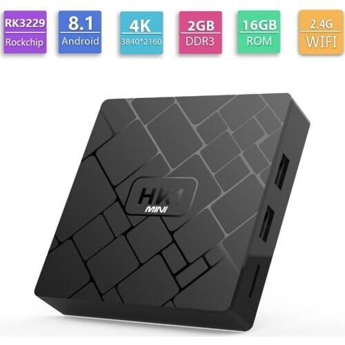20pcs HK1 MINI Android 9.0 Smart TV BOX Rockchip RK3229 Quad core 2GB Ram 16G Rom 4K TV Sep Top Box
