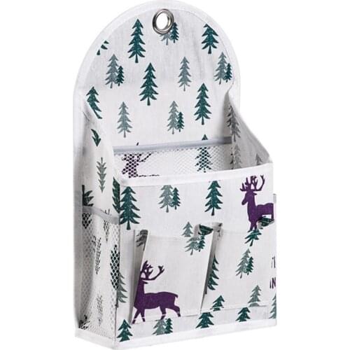 Multi-function Punch Free Wall-mounted Storage Bag Cotton Liner Capacity Storage Bag Storage Bag Fabric Hanging Bag