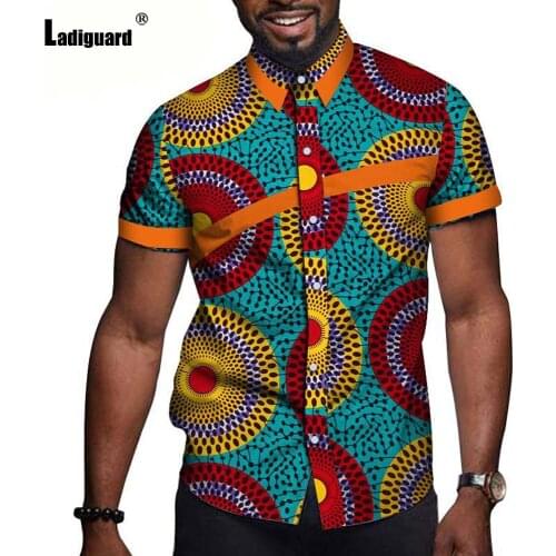 Plus Size 4xl Men Shirt Vintage 3D Print Tops Sexy Mens clothing 2021 Single-breasted Shirts Male Short Sleeve Casual Blouse