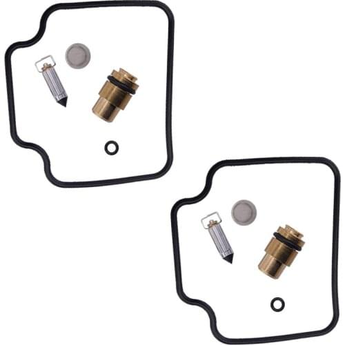 2 Sets Motorcycle Carburetor Repair Kit --Float Gasket Valve Needle Seat Replacement fit for GSX-R1100 GU74CD 1986 1987 1988