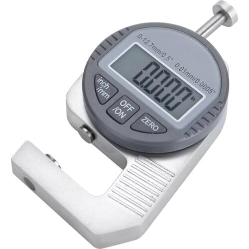 Digital LCD Screen Readout Percentile Thickness Gauge 0-12.7mm/0.5" 0.01mm / 0.0005" Flat Measure Head Automatic Switch Tool Set