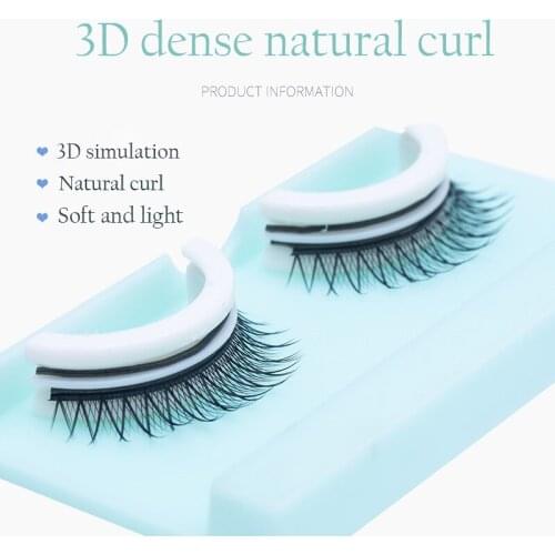 New type of false eyelashes, eye extension tool, self-adhesive false eyelashes for 3 seconds to wear, no glue, 3D curl, thick an