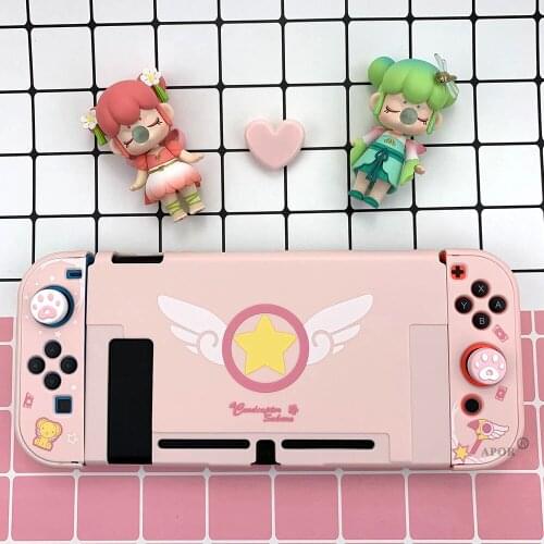 Pink Protective Hard PC Case for Nintendo Switch NS Joycon Cases Colorful Back Cover Shell Housing Game Accessories