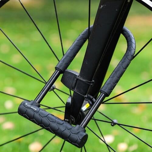 WEST BIKING Bicycle U Lock Bike Wheel Lock Anti-theft Cycling Lock Bicycle Accessories Bicycle U Lock With 2 Keys