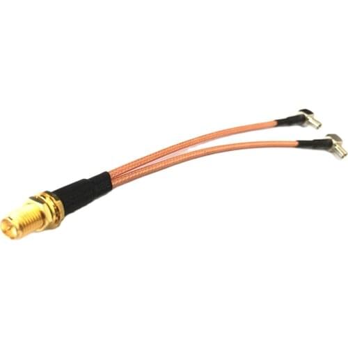 RP SMA Female to Y type 2 X TS9 Male Connector Splitter Combiner Cable Pigtail RG 316 15CM/30CM/50CM