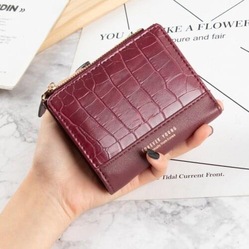 Crocodile Pattern Women Wallet Small Zipper Coin Purse Short Designer Lady Wallet Mini Coin Pocket Girl Change Purse Pouch