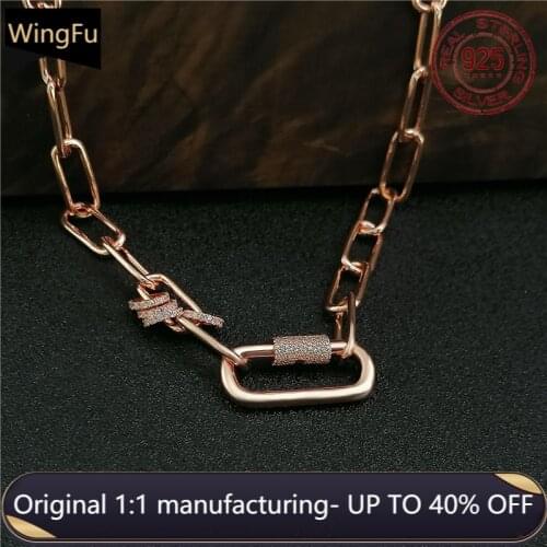 New luxury 925 sterling silver ladies chain necklace inlaid with vice stone cz pendant fashion trend Monaco jewelry gift