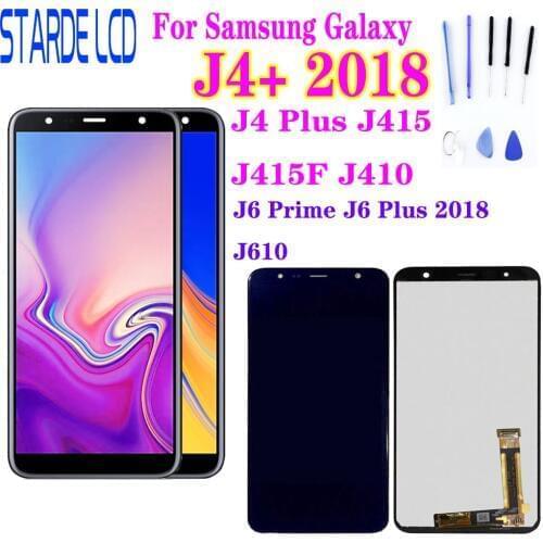 For Samsung Galaxy J4+ 2018 J4 Plus 2018 J415 J415F J410 J6 Prime J6 Plus 2018 J610 LCD Display Touch Screen Sensor Assembly