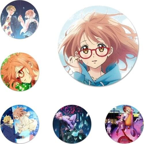 58mm Prime Go Play Anime Kyoukai No Kanata Icons Pins Badge Decoration Brooches Metal Badges For Backpack Decoration