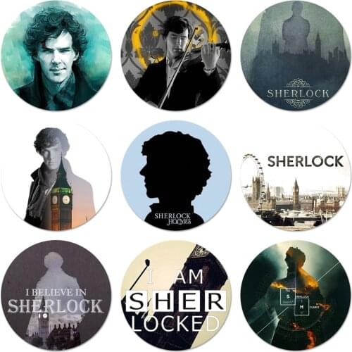 58mm Sherlock Badge Brooch Pin Accessories For Clothes Backpack Decoration gift